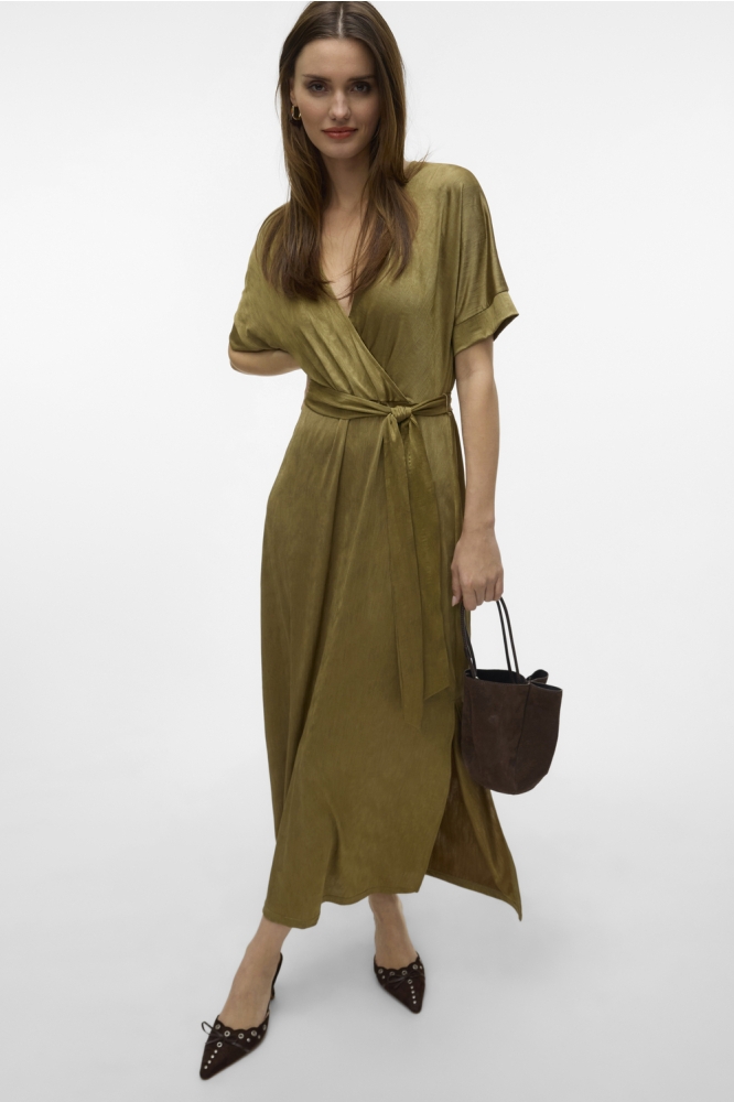VMCABINA C/S V-NECK 7/8 DRESS JRS L 10329159 COTHIC OLIVE